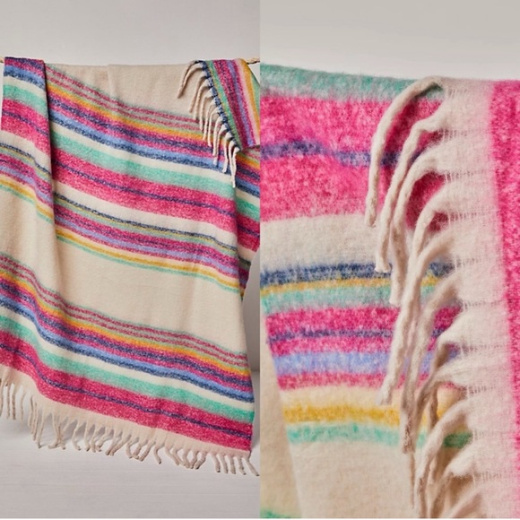 NWT- Free People Large Fringe Throw Blanket 🧶 - Picture 1 of 1